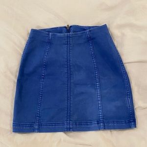 Free People Modern Femme Blue Mini Skirt